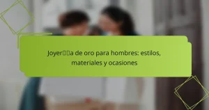 Joyería de oro para hombres: estilos, materiales y ocasiones